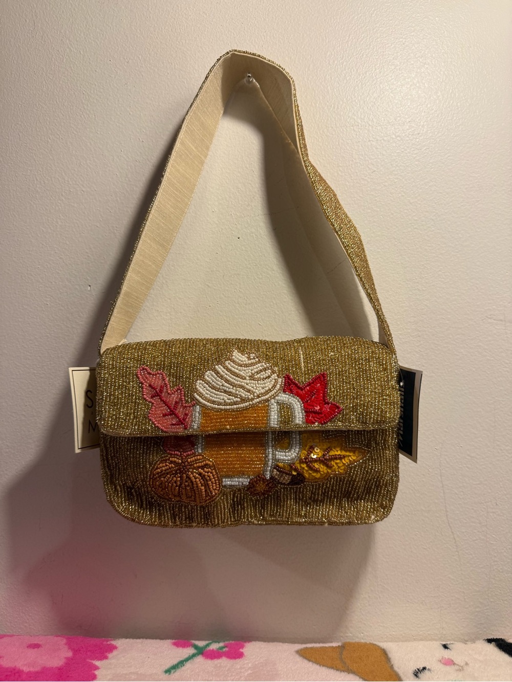 Viral beaded bag Pumpkin Spice latte